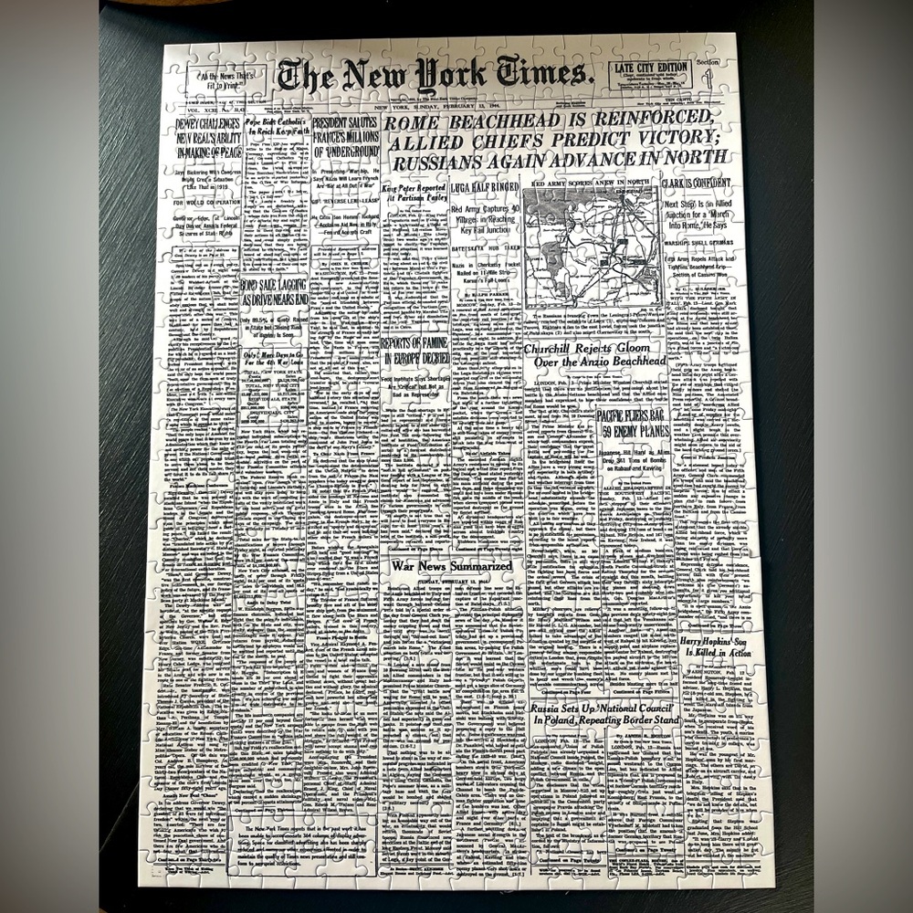 The New York Times Puzzle for February 13, 1944